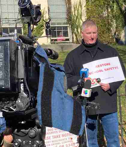 Rally puts media focus on Dorchester school where principal was assaulted