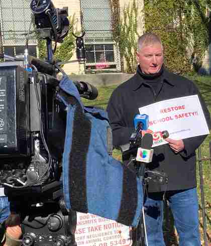 Rally puts media focus on Dorchester school where principal was assaulted